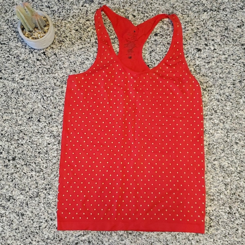 Red and gold tank top